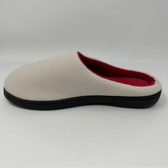 Rockdove Original Two-Tone Memory Foam Slippers Red White Kids Youth Size 5-6 - Picture 3 of 9